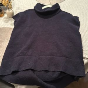 Merino Wool Turtleneck Vest Sweater